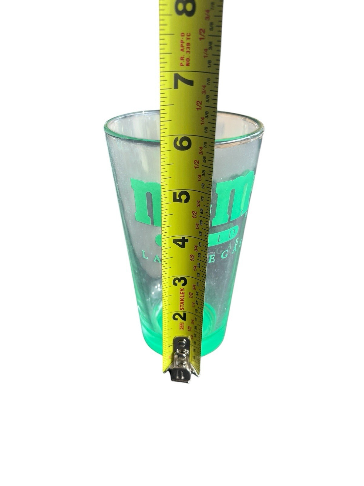 M&M's World Las Vegas Green Glass New
