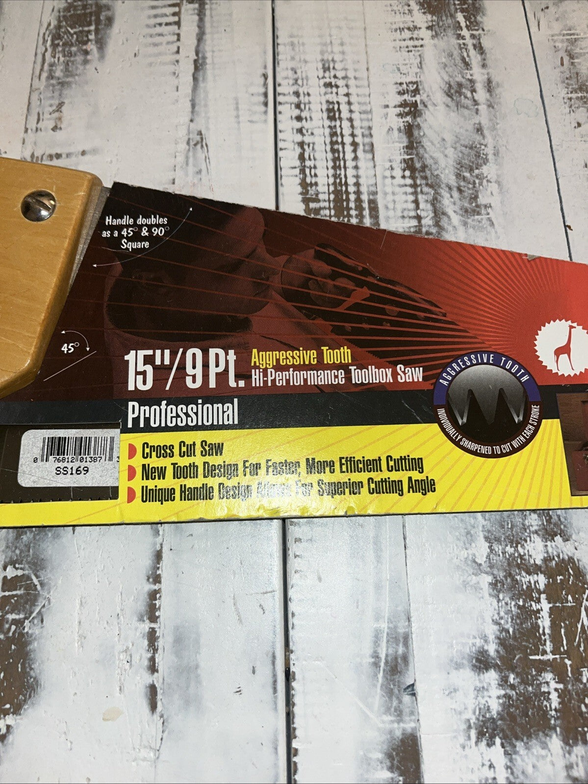 Vintage Great Neck Hand Saw Limited Edition 15” Wood Handle USA NEW!