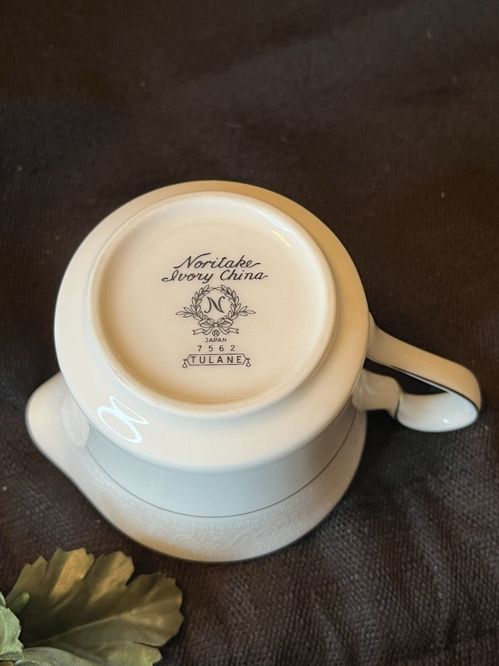 Noritake China Ivory Color Creamer Tulane Pattern 7562