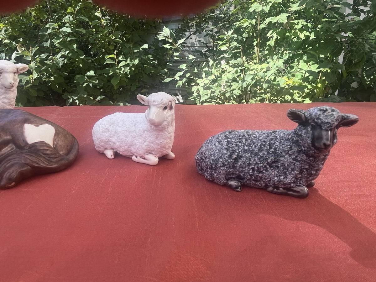 6-Piece Nativity Set Shepherd Lamb Sheep Ox Figurines 4 in Multicolor