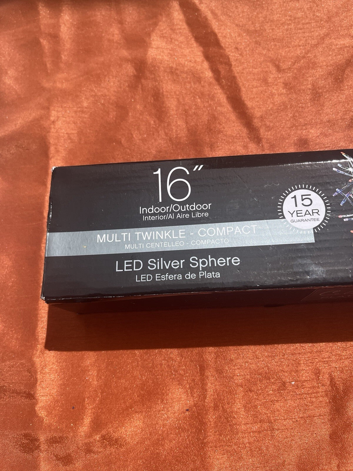 Holiday Bright Light LED16SHS-SPWTW LED Sphere, Silver Wire One NIB One Out