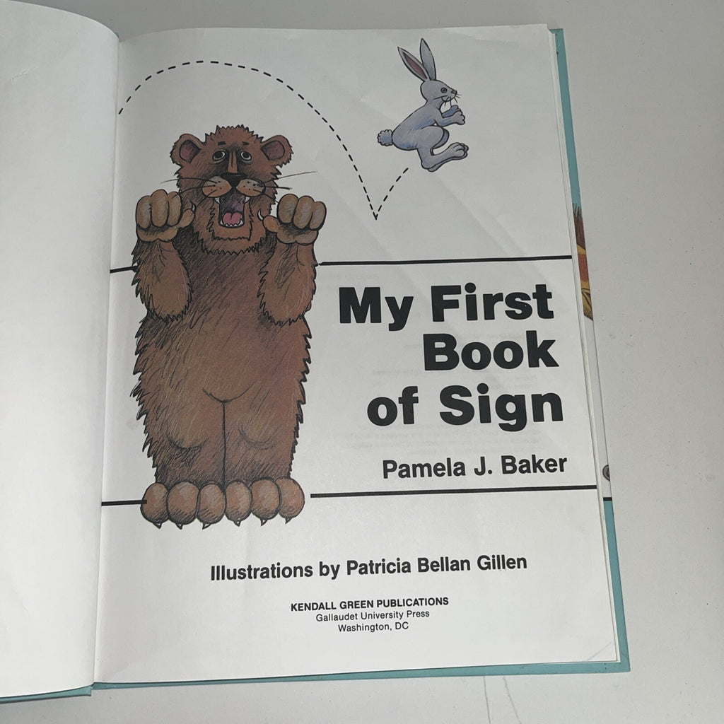 My First Book of Sign by Pamela J. Baker (1987, Hardcover)