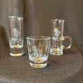 Set of three Kentucky Derby glasses, Different Styles. 1996 122nd Running, 5/4/96