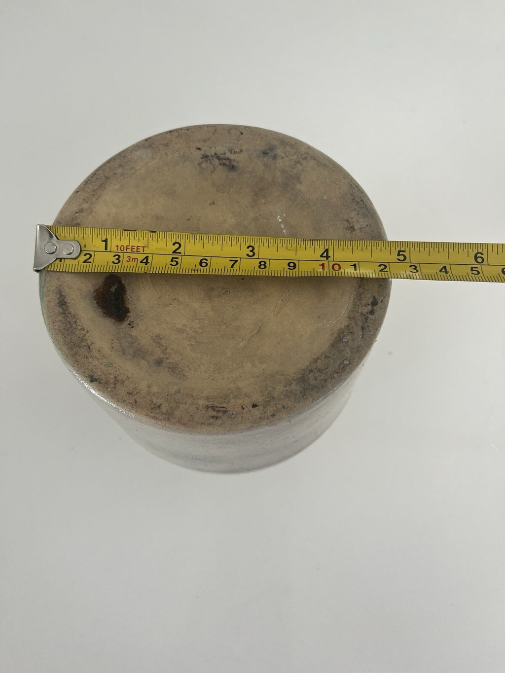 Antique Stoneware Crock / Pail ..Gray/cream. No Lid