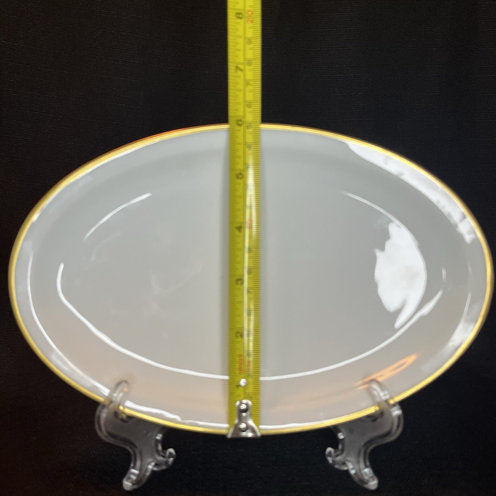 9” Oval Serving Platter PAUL MULLER Selb Bavaria Gold Trim