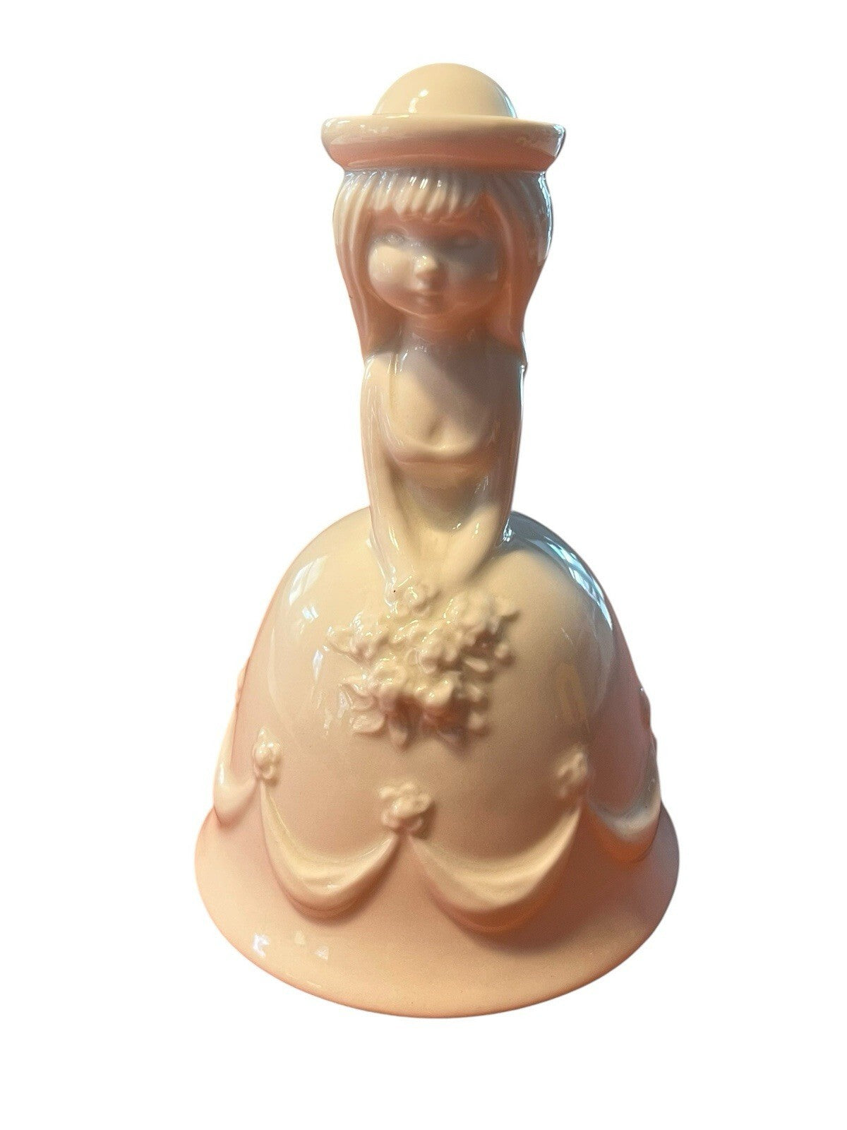 Goebel Bride Figurine DINNER BELL Ceramic West Germany Girl Holding Flowers