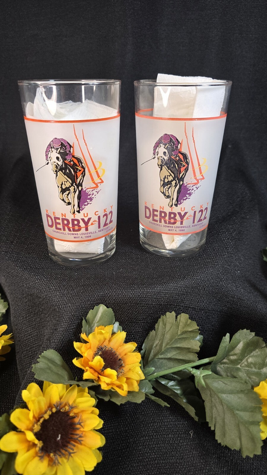 1996 Kentucky Derby Souvenir Churchill Downs Mint Julep Glass 122nd Running