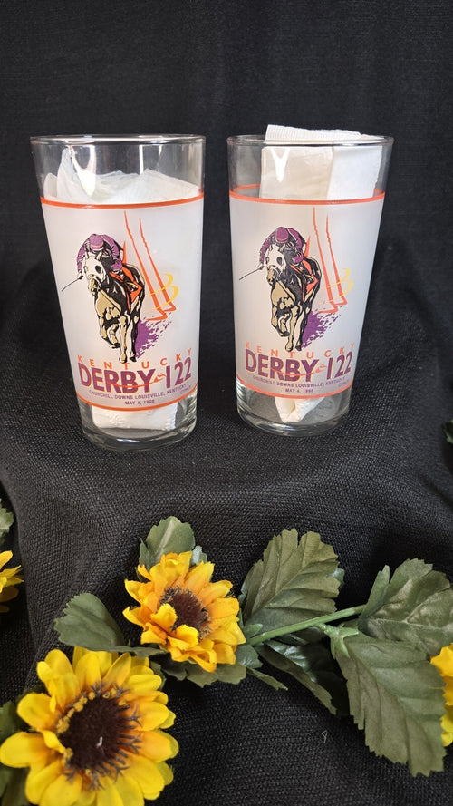 1996 Kentucky Derby Souvenir Churchill Downs Mint Julep Glass 122nd Running