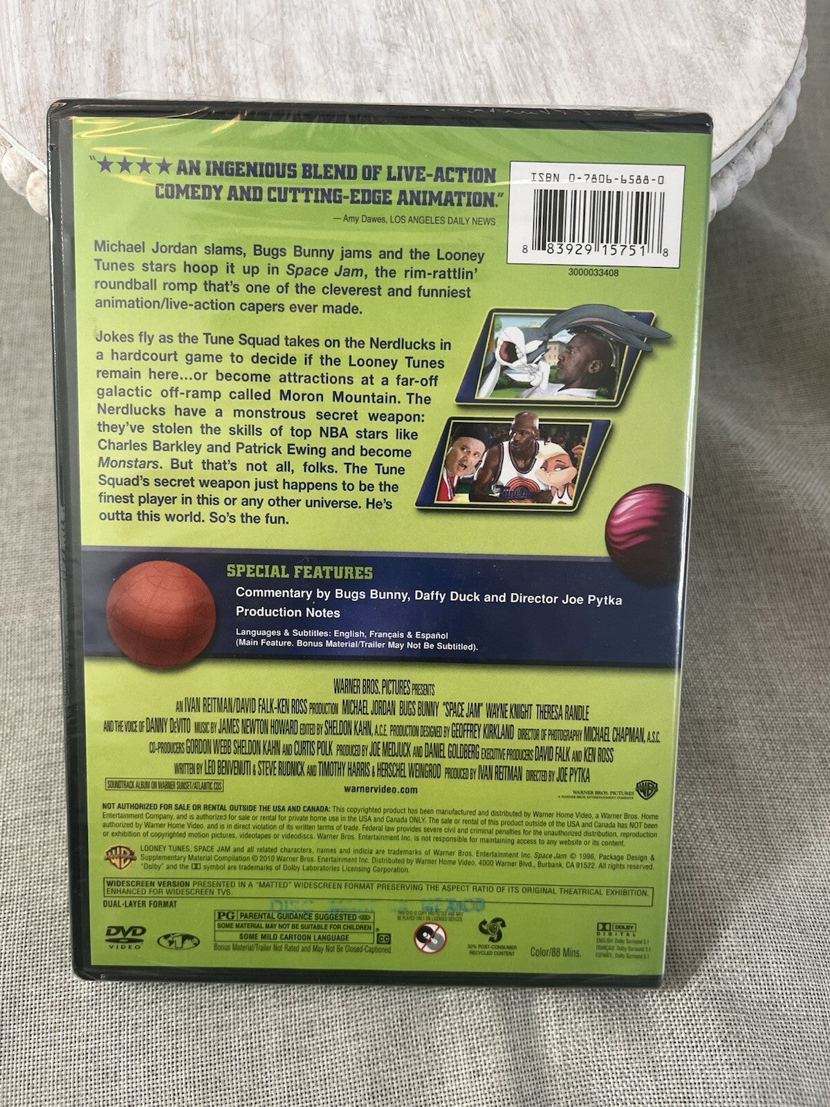 Dvds 2 Weird science and Space Jam.  Brand New Still In Plastic Packaging..
