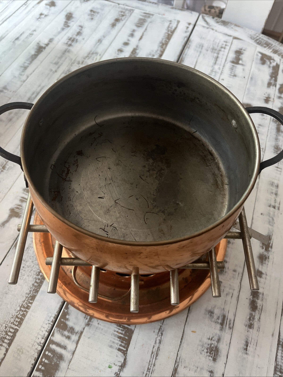 Spring Switzerland Copper Flambe. Missing Few Parts. Smll Dent