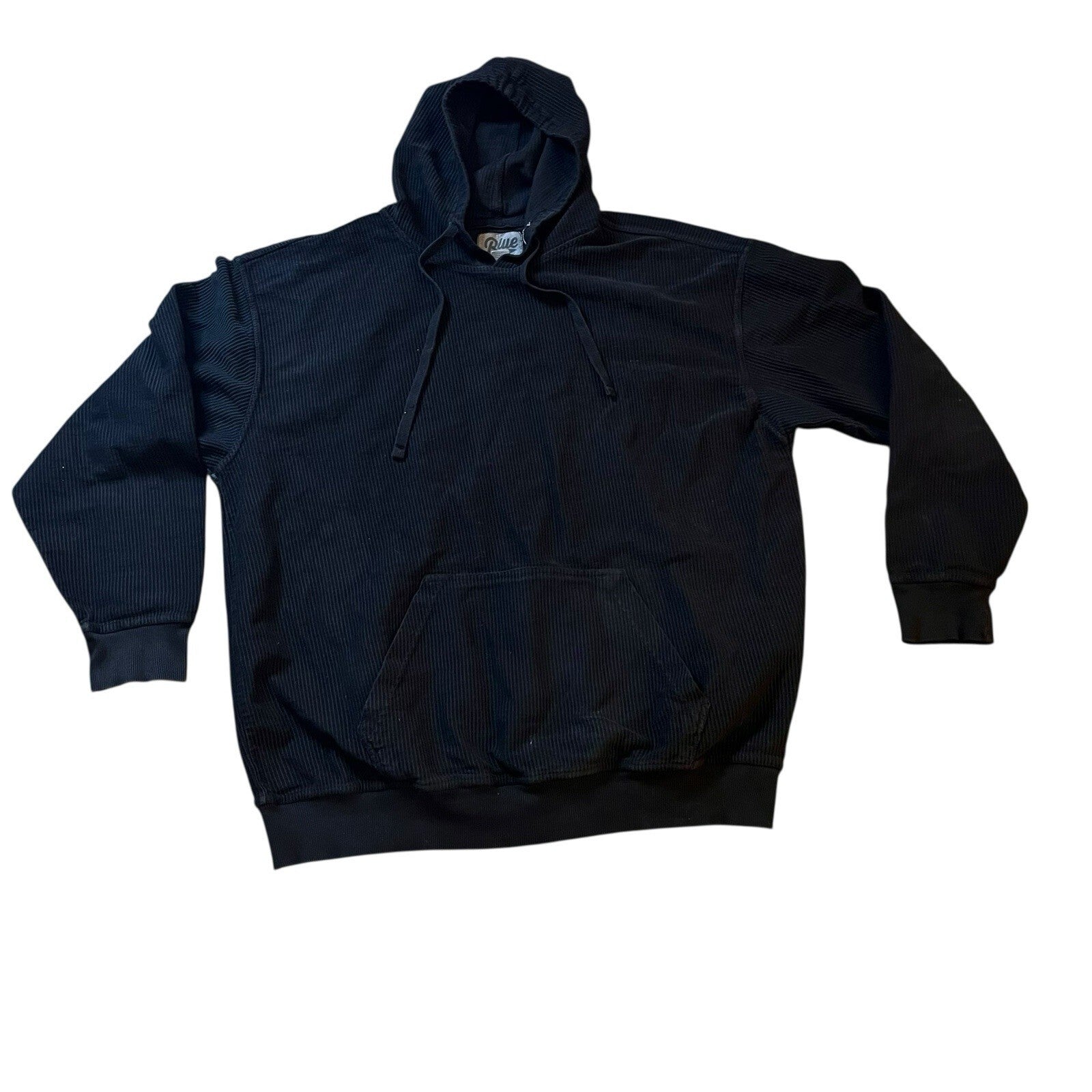 Ribbed pullover sweater with front pocket size large