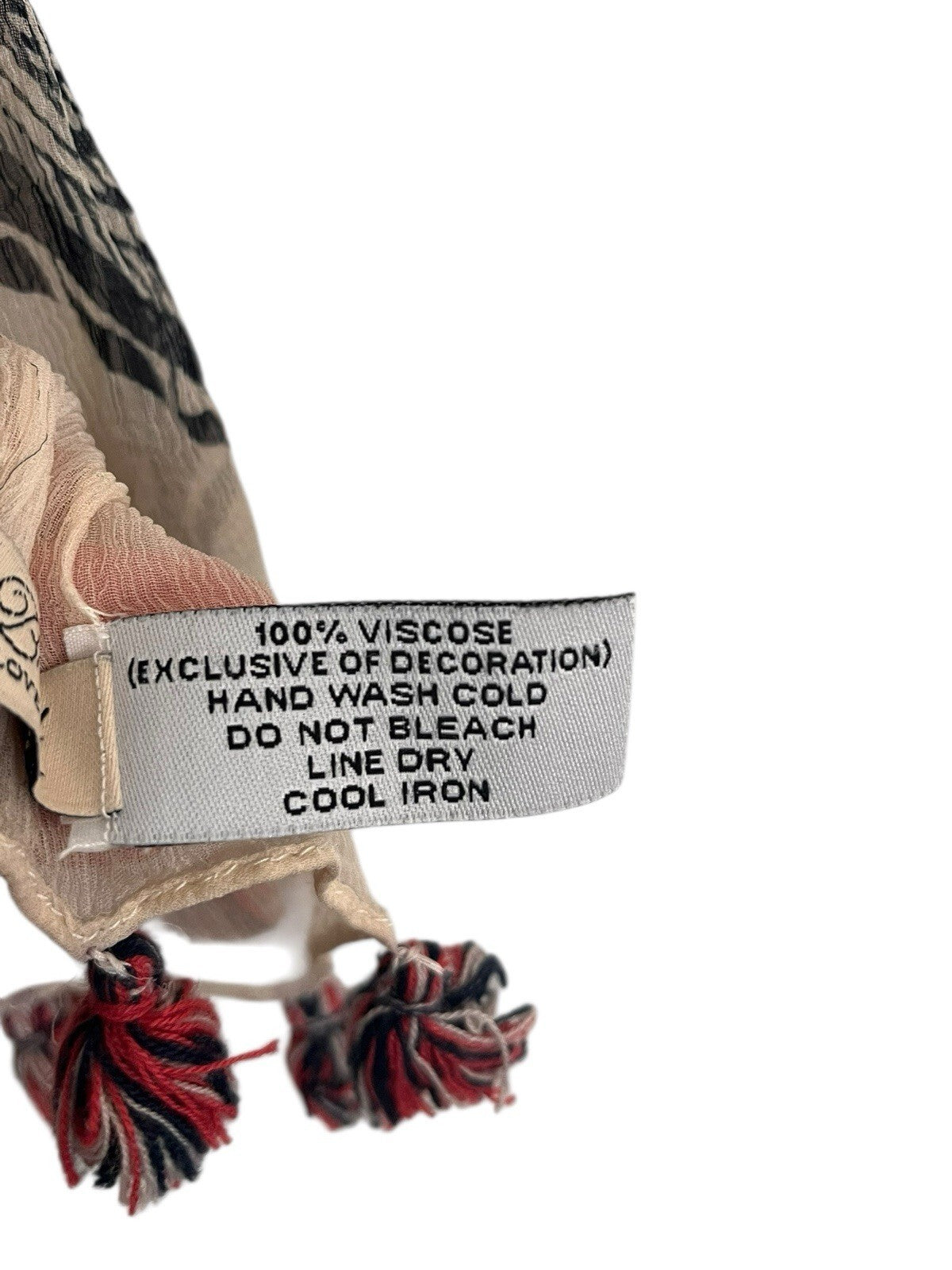 LUCKY BRAND Women's Deco Scarf. Multicolored With Tassels.
