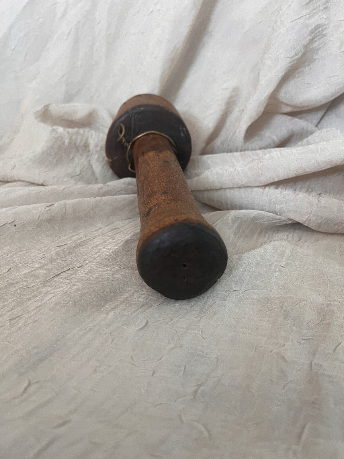Antique Wooden Pestle Masher Farmhouse Kitchen 10.5 Tall Primitive Used Hard