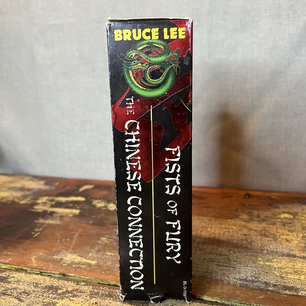 VHS collection of Bruce Lee videos. Package is not in perfect condition.