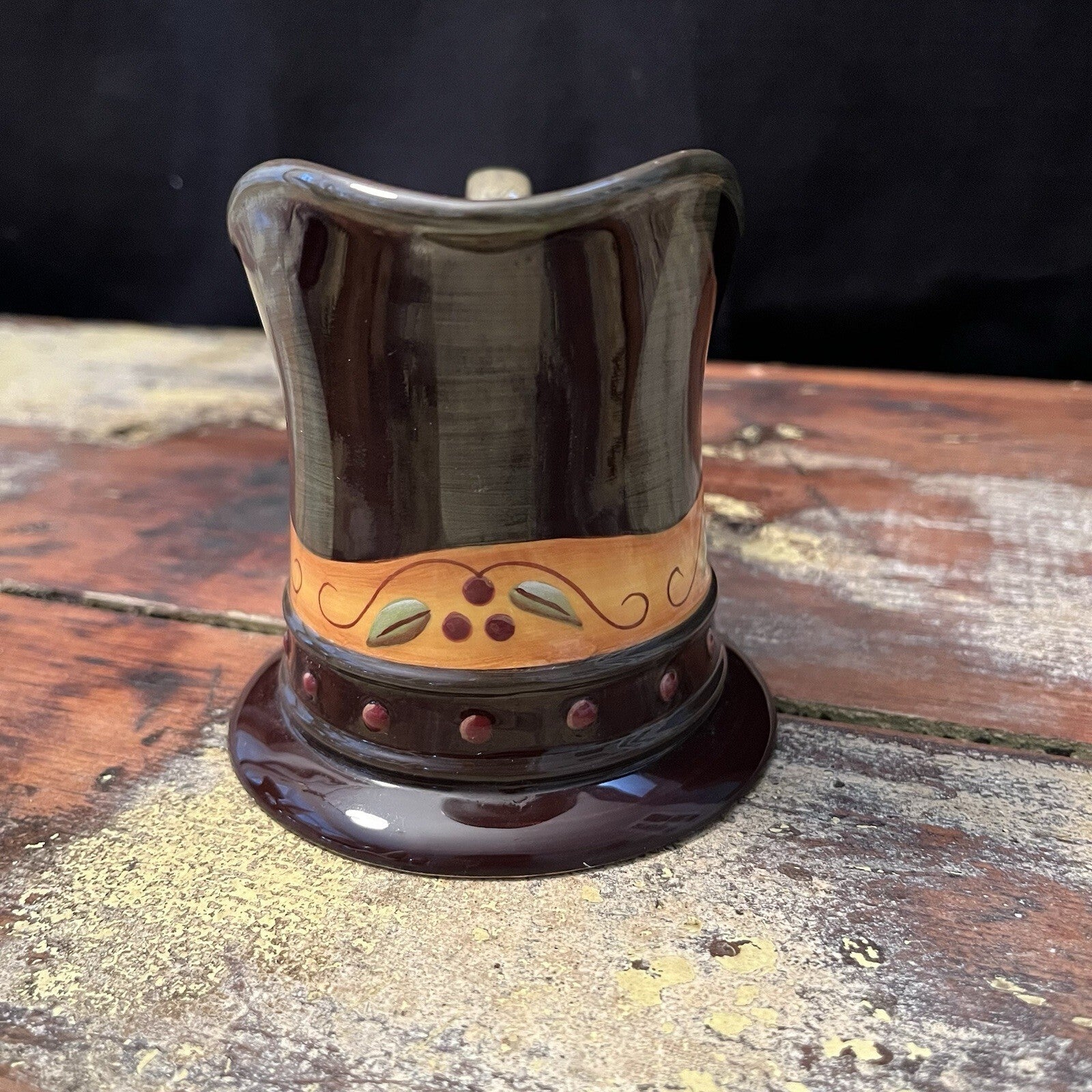 Demdaco Chocolate Berries Creamer Pitcher Deb Hrabik 2002
