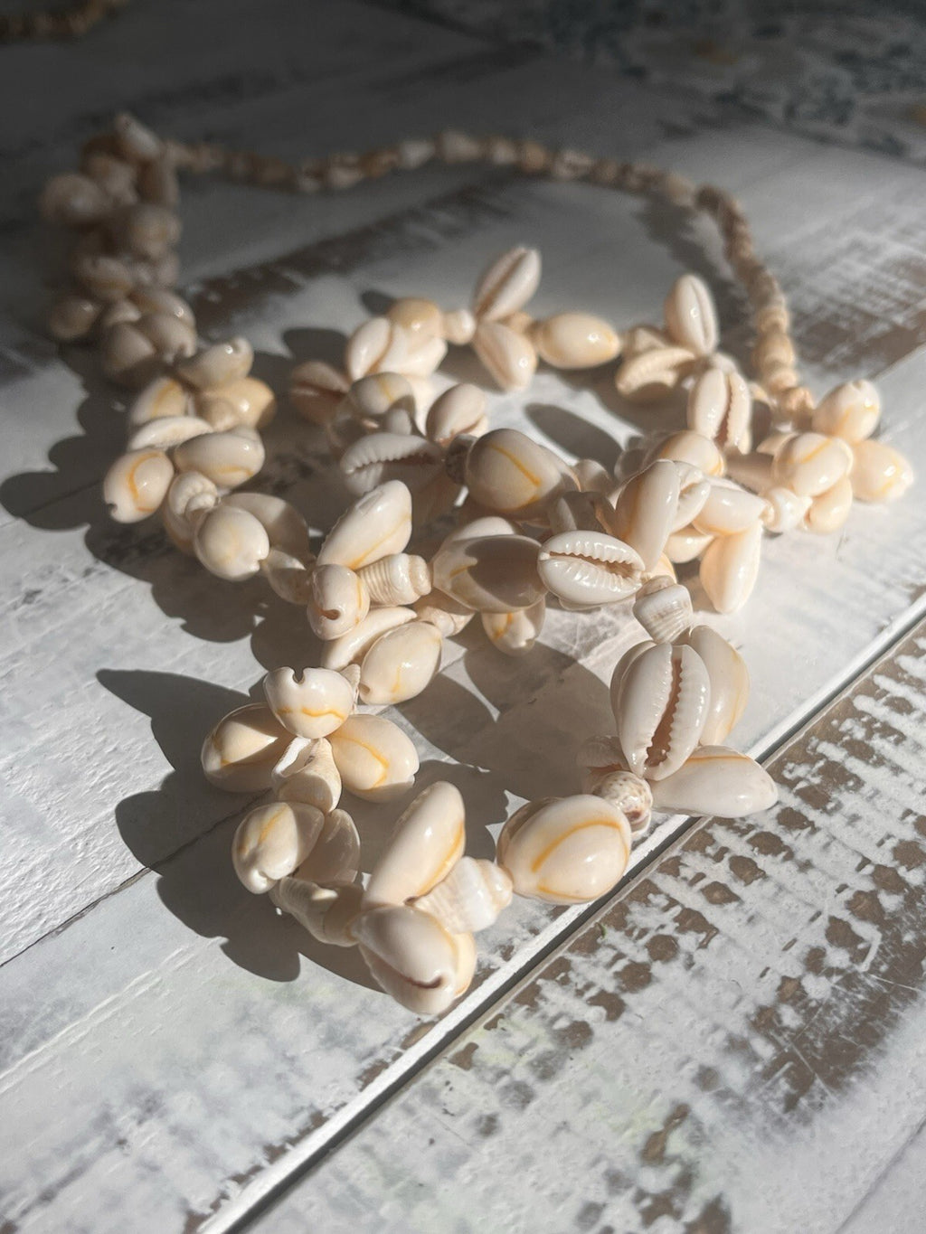 Vintage Sea Shell Necklace Summertime Beach Wear Jewelry. 2 necklaces Cowrie