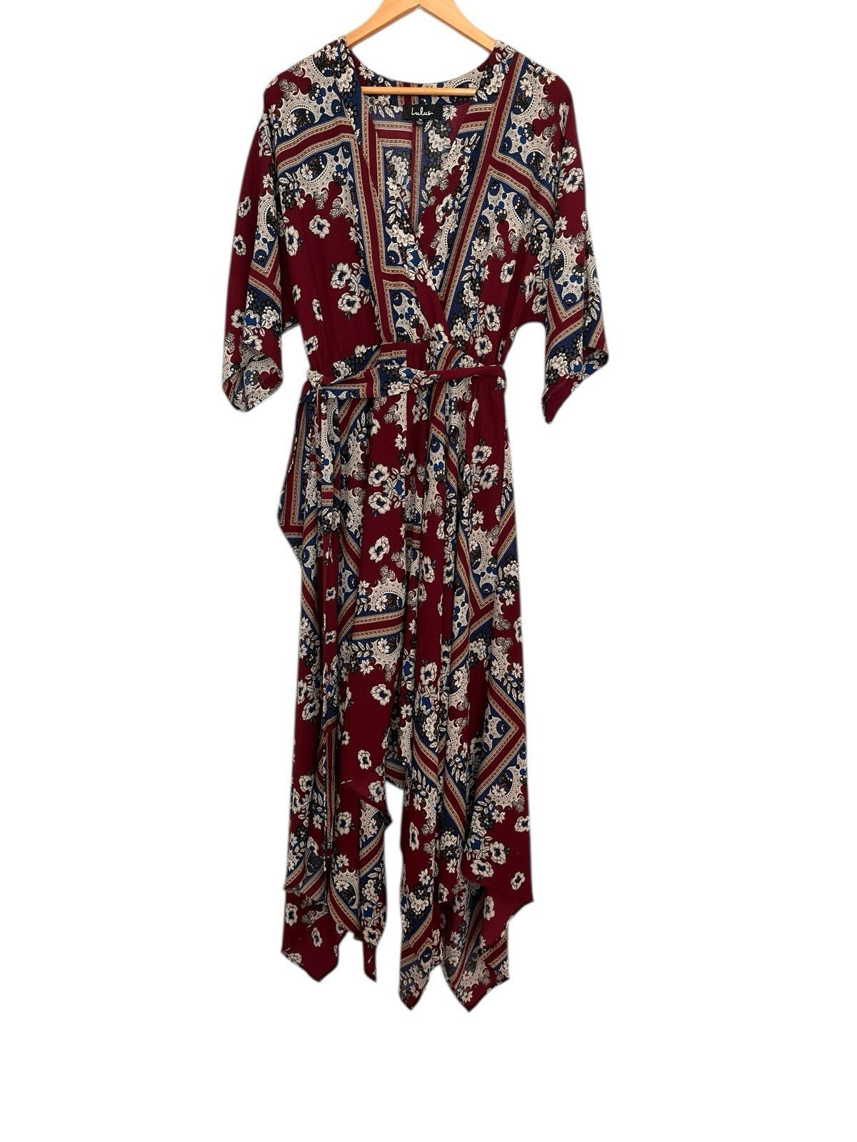 Lulus Boho babe floral handkerchief Hem Dress Size Medium