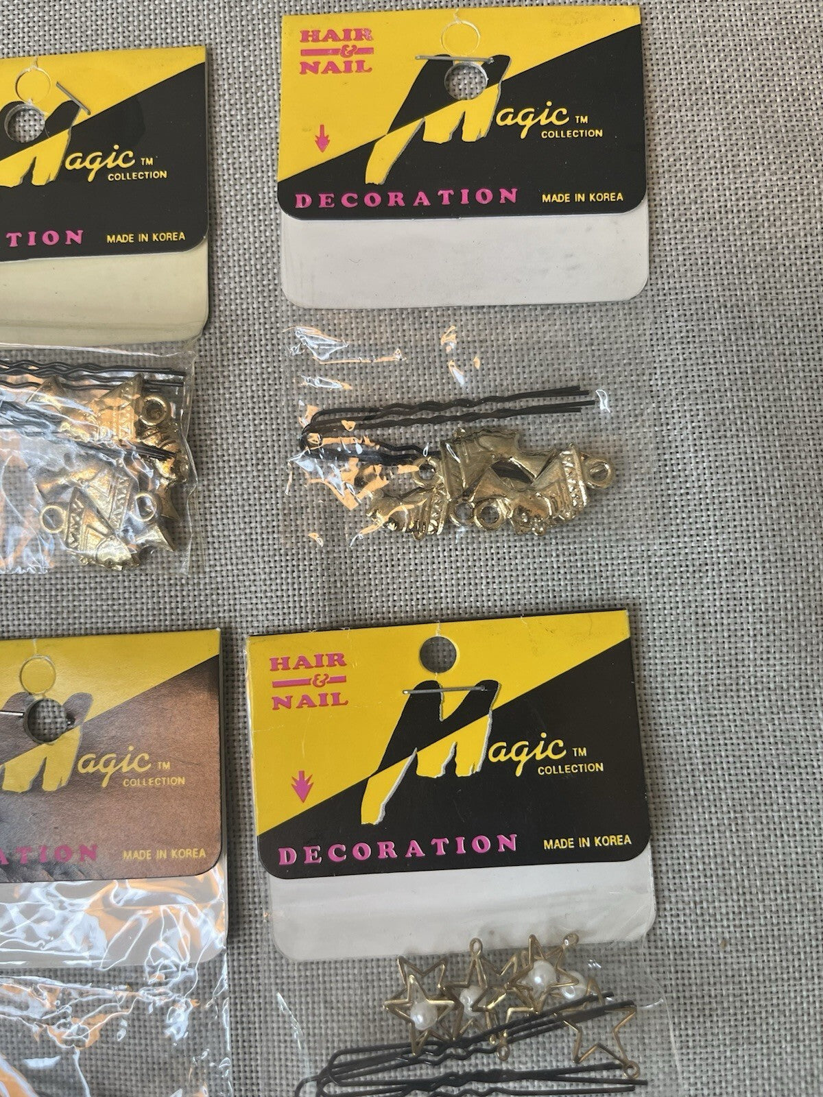 Y2K Hair Pins, Set of 7 Collection  Hair Accessories.Cleopatra & Stars, elephant