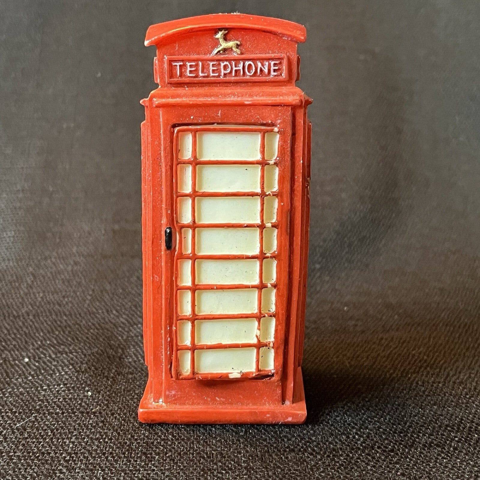 O'well Christmas Village Red Telephone Booth Phone Holiday Time Collection Acc