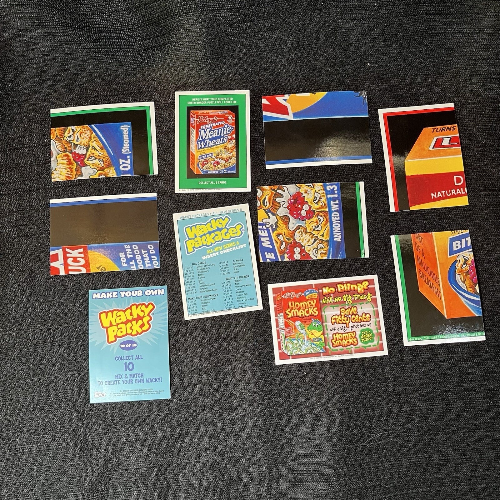 Wacky Pack Cards 2007 Mixed Batches Ungraded. 10 Cards