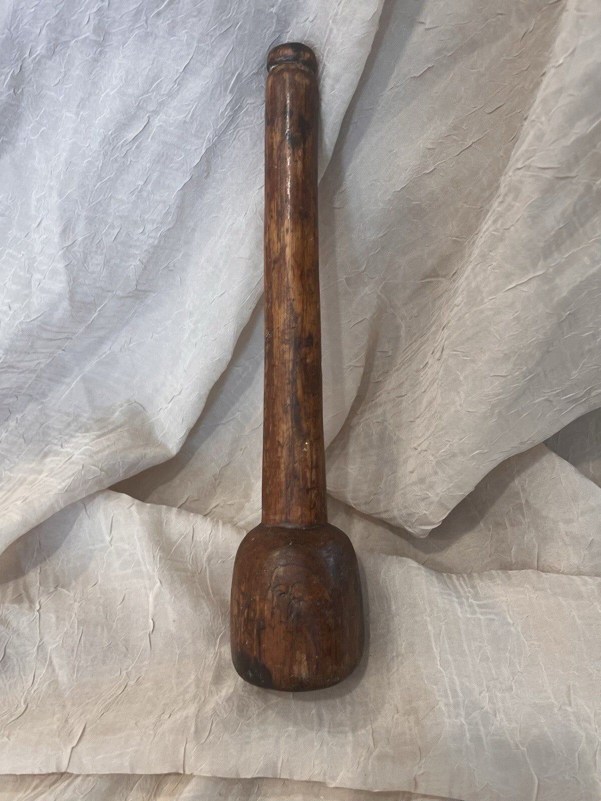 VINTAGE WOODEN FOOD/POTATO MASHER 11" LONG