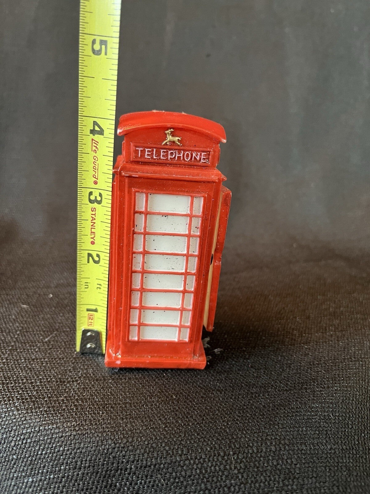 O'well Christmas Village Red Telephone Booth Phone Holiday Time Collection Acc