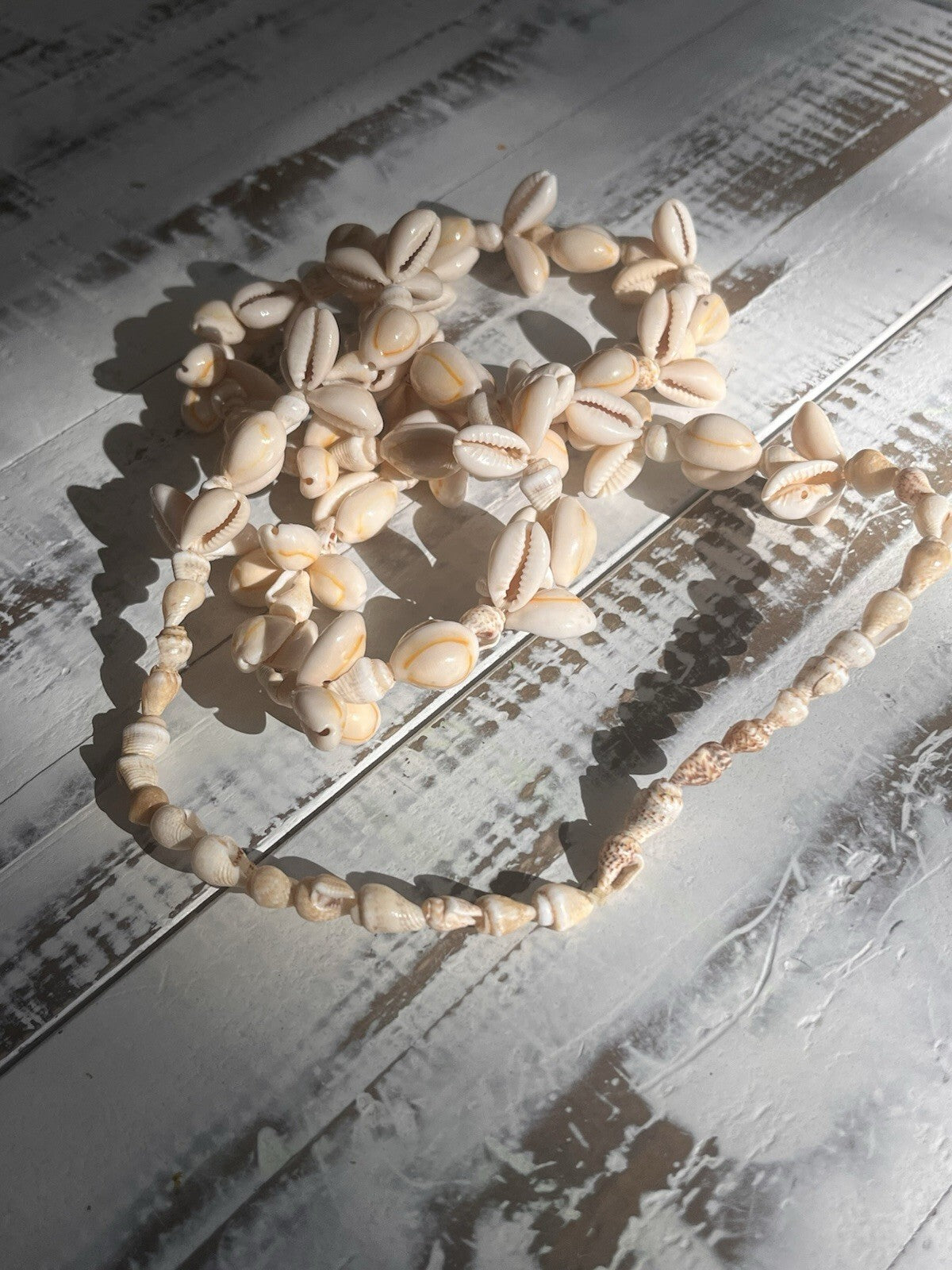 Vintage Sea Shell Necklace Summertime Beach Wear Jewelry. 2 necklaces Cowrie
