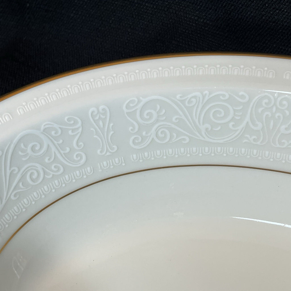 Noritake Tulane Oval Vegetable Serving Bowl China Ivory #7562