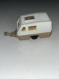 Vintage Maisto Camper Trailer White Tan 1:64 Scale Tag Along Camping Bumper Pull