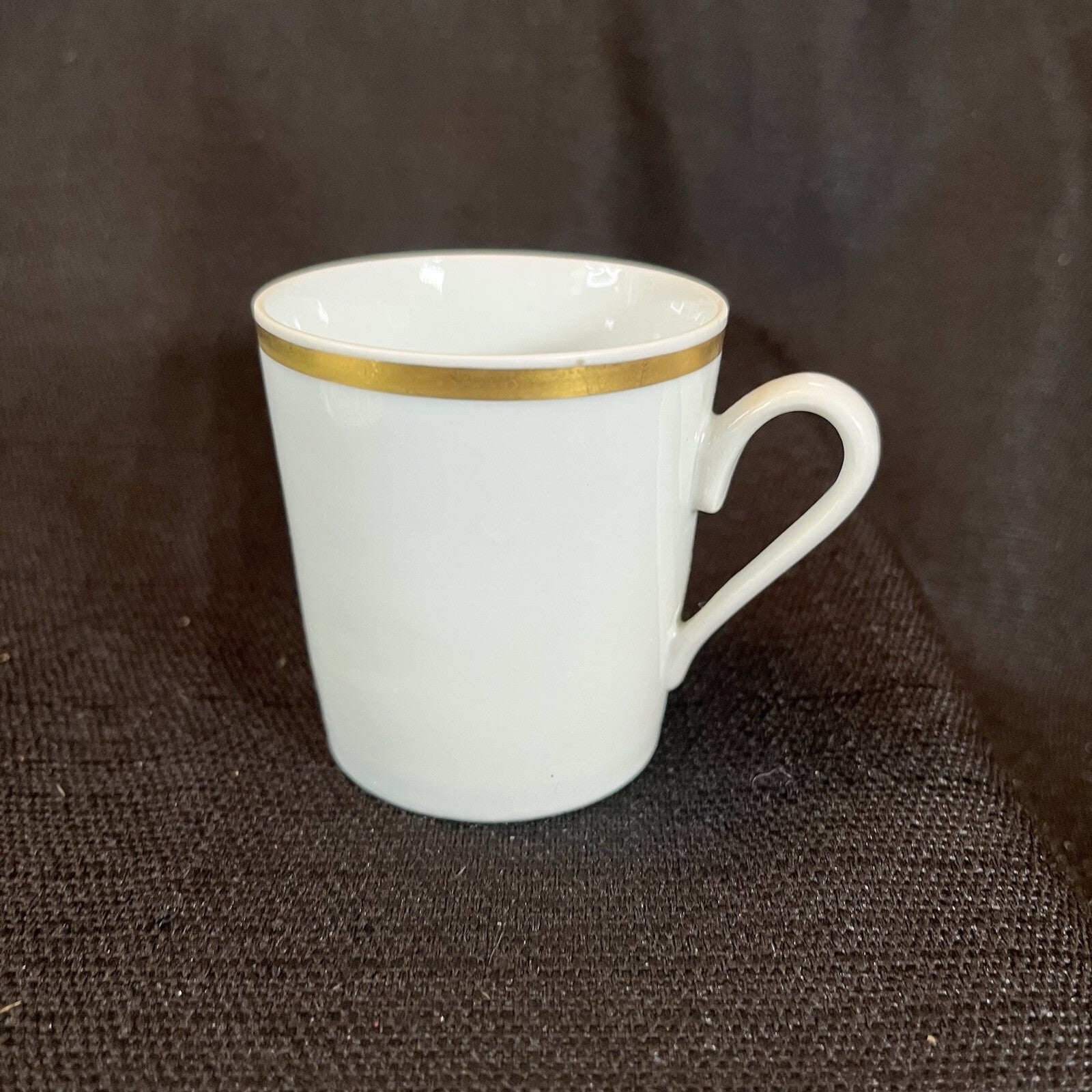 Vintage  S. Paulo Demitasse Espresso Cup And Saucer Brazil WHITE/GOLD