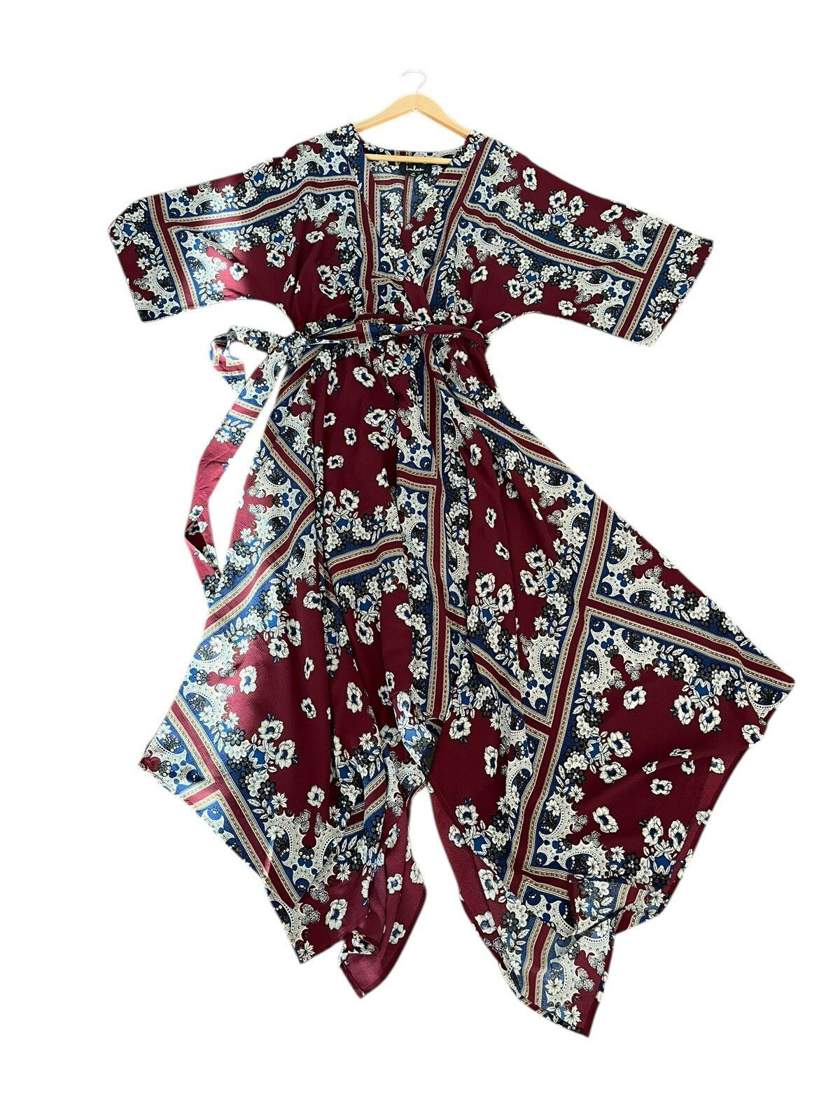 Lulus Boho babe floral handkerchief Hem Dress Size Medium