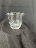Vintage Mini 5” Cut Crystal Ice Bucket swirl pattern design party bar man cave