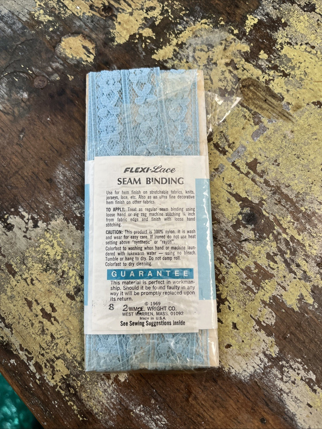 J & P Coats Stretch Seam Binding 3/4" wide 190 CRUISE BLUE .3 Yards VTG Some Opn